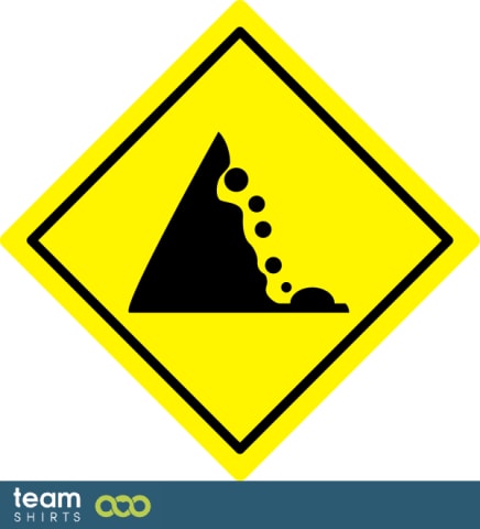 Panneau de signalisation Falling Rocks