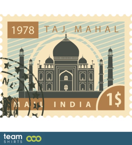 vectorstock 1751234BriefmarkeTajMahal1316
