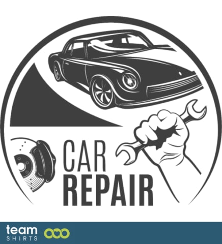 Emblème de réparation automobile