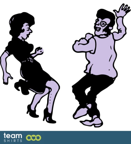 Rock'n'Roll dansende echtpaar