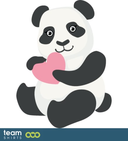 Cute Panda heart love