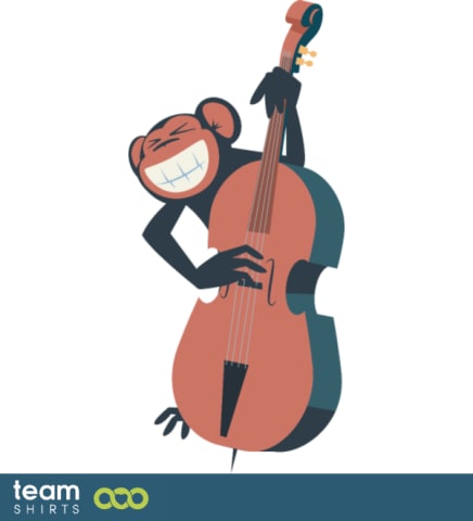 Affe spielt Cello