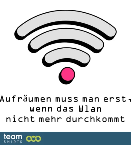 Aufräumen muss man erst wenn das Wlan Signal nicht mehr durchkommt