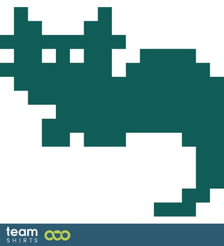 Zittend pixel kat
