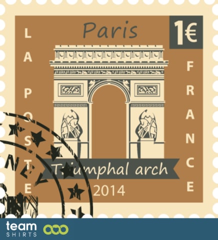 Postzegel Frankrijk Parijs Triomfboog