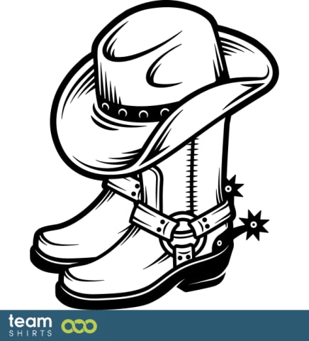cowboy boots and hat