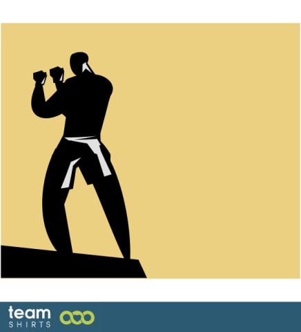 BOXER MIT HINTERGRUND