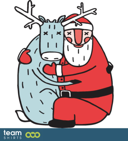 SantaAndRudolph vectorstock 6710532