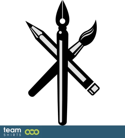 Penseel, potlood en vulpen