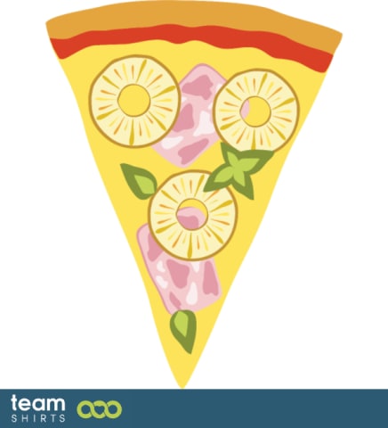 pizza slice hawaiian vectorstock 11371378