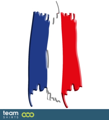 Französische Flagge Vintage 3D