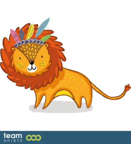 Lion med fjäderkrona