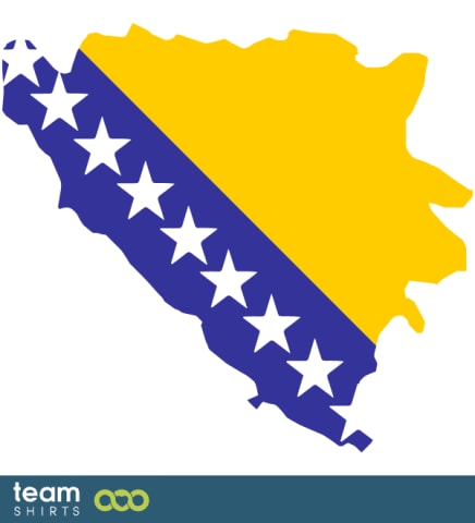 BOSNIA HERZEGOVINA SILHOUETTE COLOURED