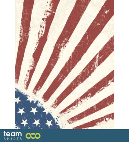 USA sunrise flag