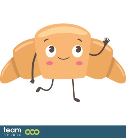 Croissant med ansikte