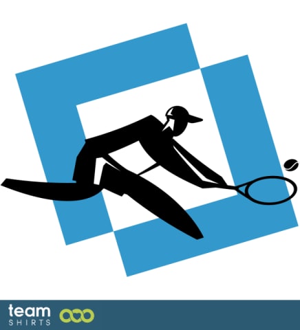 JOUEUR DE TENNIS EN BLEU