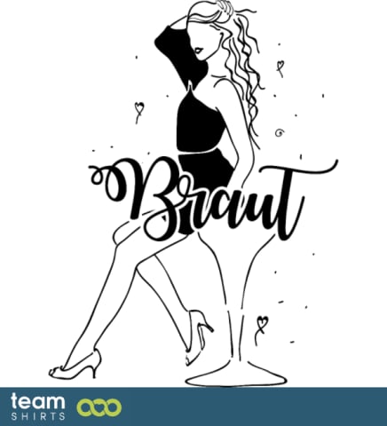 Braut im Martiniglas