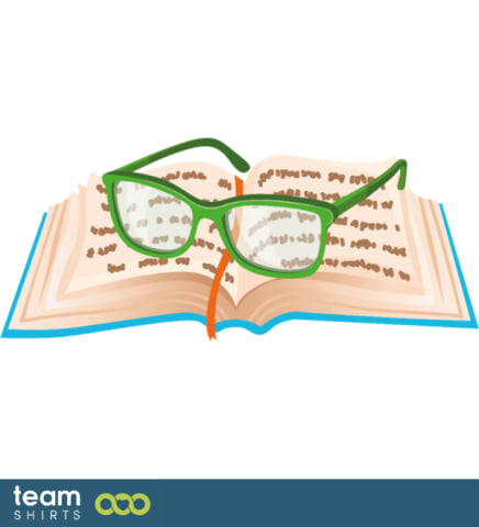 book with glasses