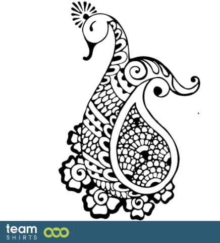 Paisley svan henna