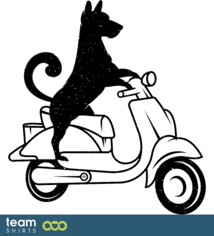 4 dog moped png vectorstock 6886395
