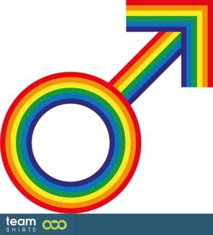 Mannelijke teken regenboog