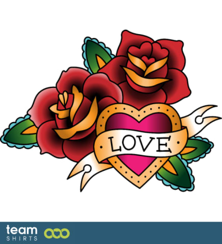 Blomst hjerte tatovering