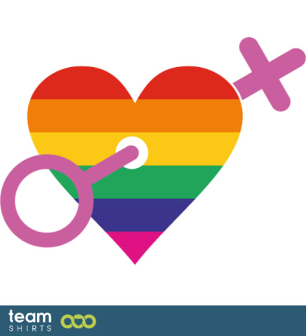 Rainbow hjerte kvindelig