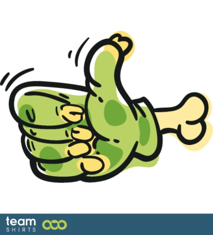 Zombie hand thumbs up