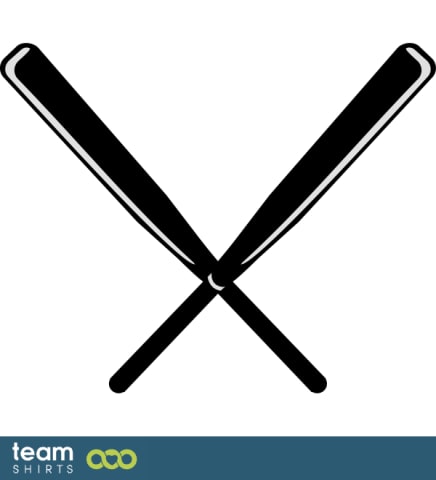 Gekreuzte Baseballschläger
