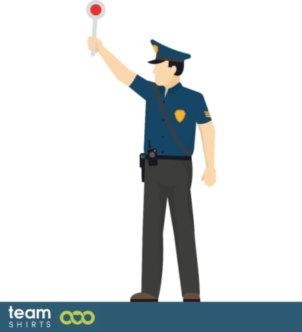 police man stop vectorstock 9178343