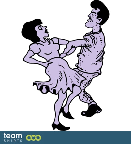 Rock'n'Roll dansende echtpaar