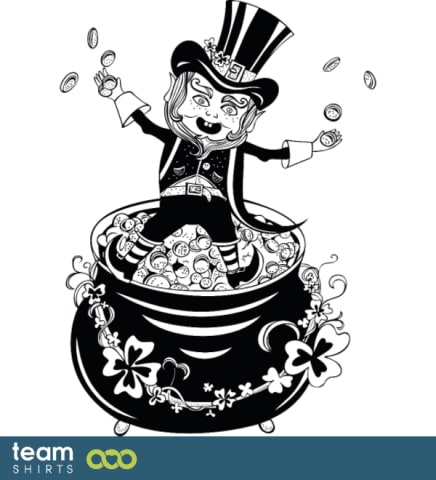 leprechaun with pot of gold