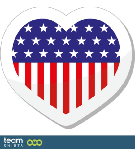 autocollant coeur USA