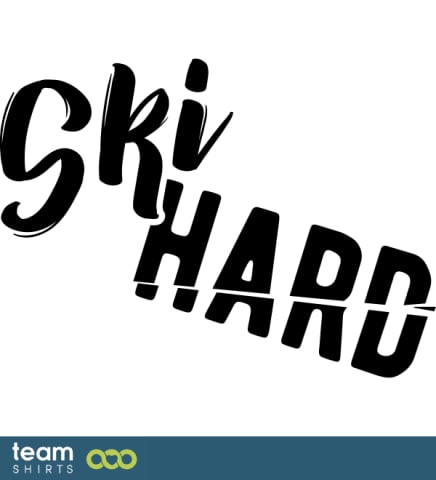 Ski dur lettrage