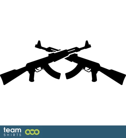 10 mitrailleuse croisé ai vecteur stock 103643