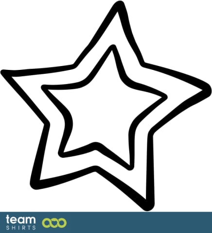 STAR WONKY DOUBLE OUTLINE