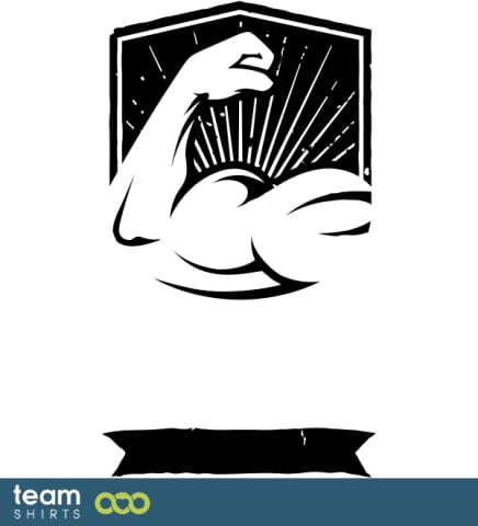 BIZEPS AUF SCHILD MIT BANDEROLE