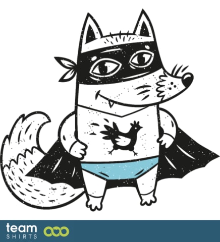 super-héros loup mignon