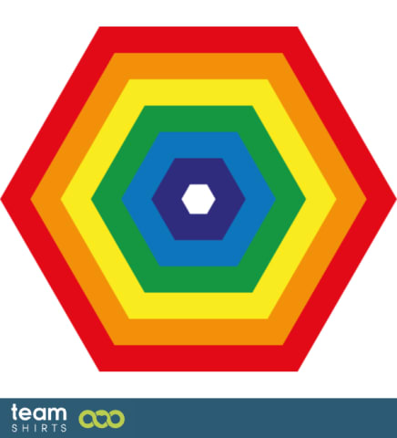 Regenboog hexagon