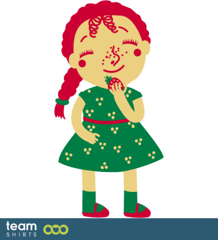 GIRL WITH STRAWBERRIES VECTOR