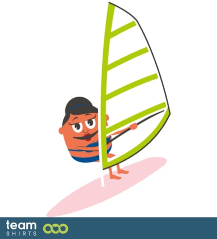 Planche à voile drôle