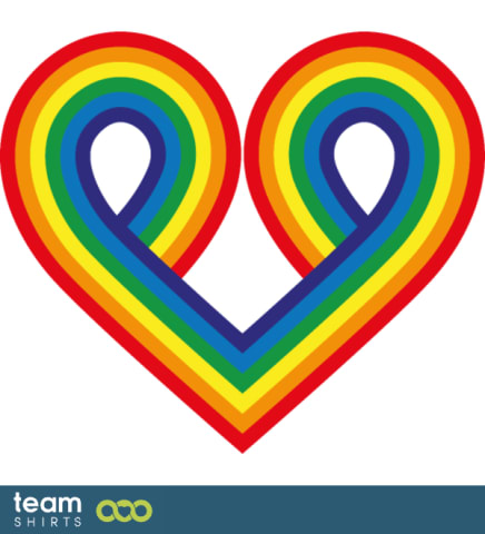 Regenboog lint hart
