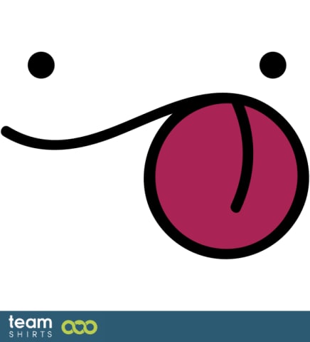 SMILEY MIT ZUNGE 3 FARBIG