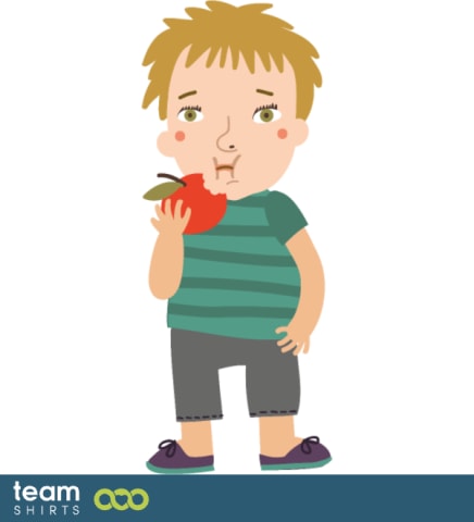 JUNGE MIT APFEL