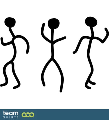 Dancing stick figure
