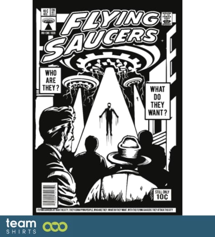 fliegende Untertasse Comic-Cover