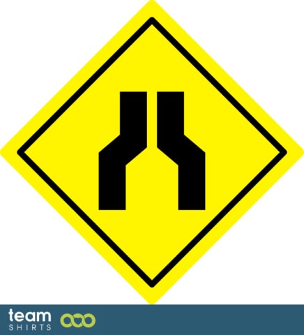 Traffic Sign Road Narrow