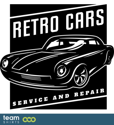 retro car services emblem