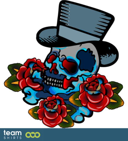 Tattoo rose Schädel