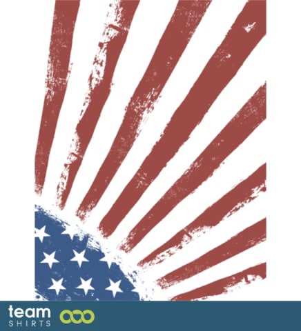 USA sunrise flag